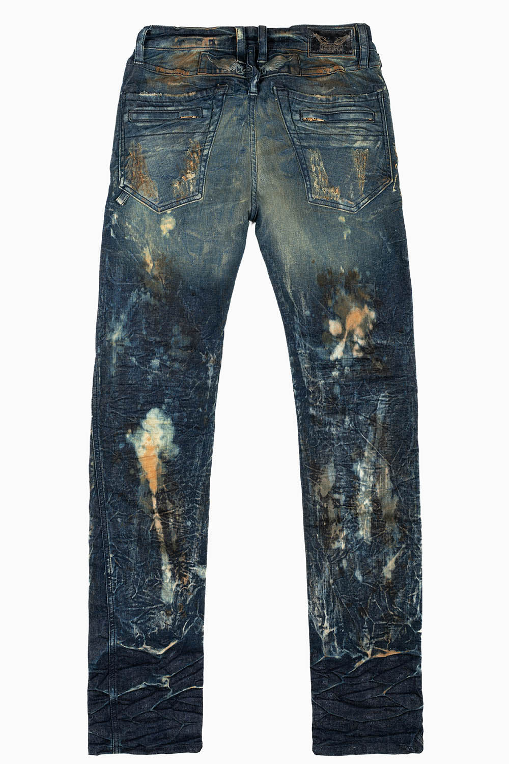 MOTO BIKER MEN'S SLIM STRAIGHT LEG JEANS IN LAS VEGAS WASH