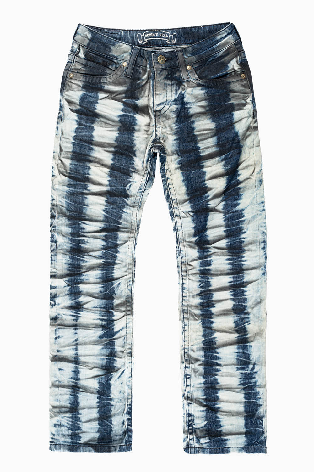 ROBINS KIDS LONG FLAP SLIM-STRAIGHT JEANS IN PRISONER BLK WASH