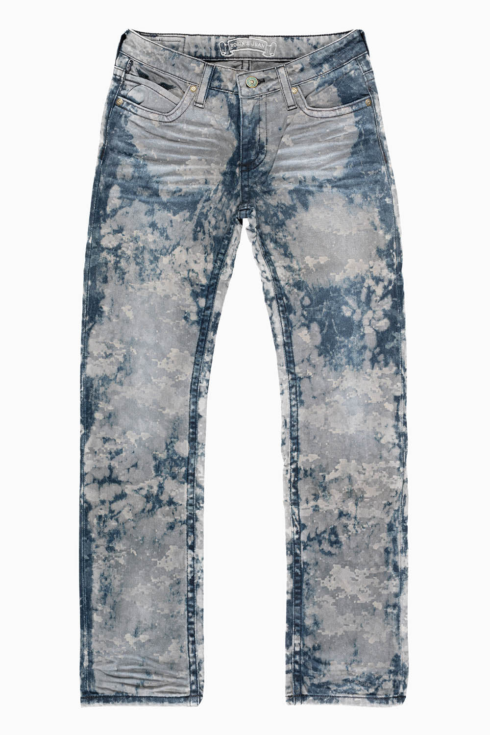 ROBINS KIDS LONG FLAP SLIM-STRAIGHT JEANS IN TITANIA WASH