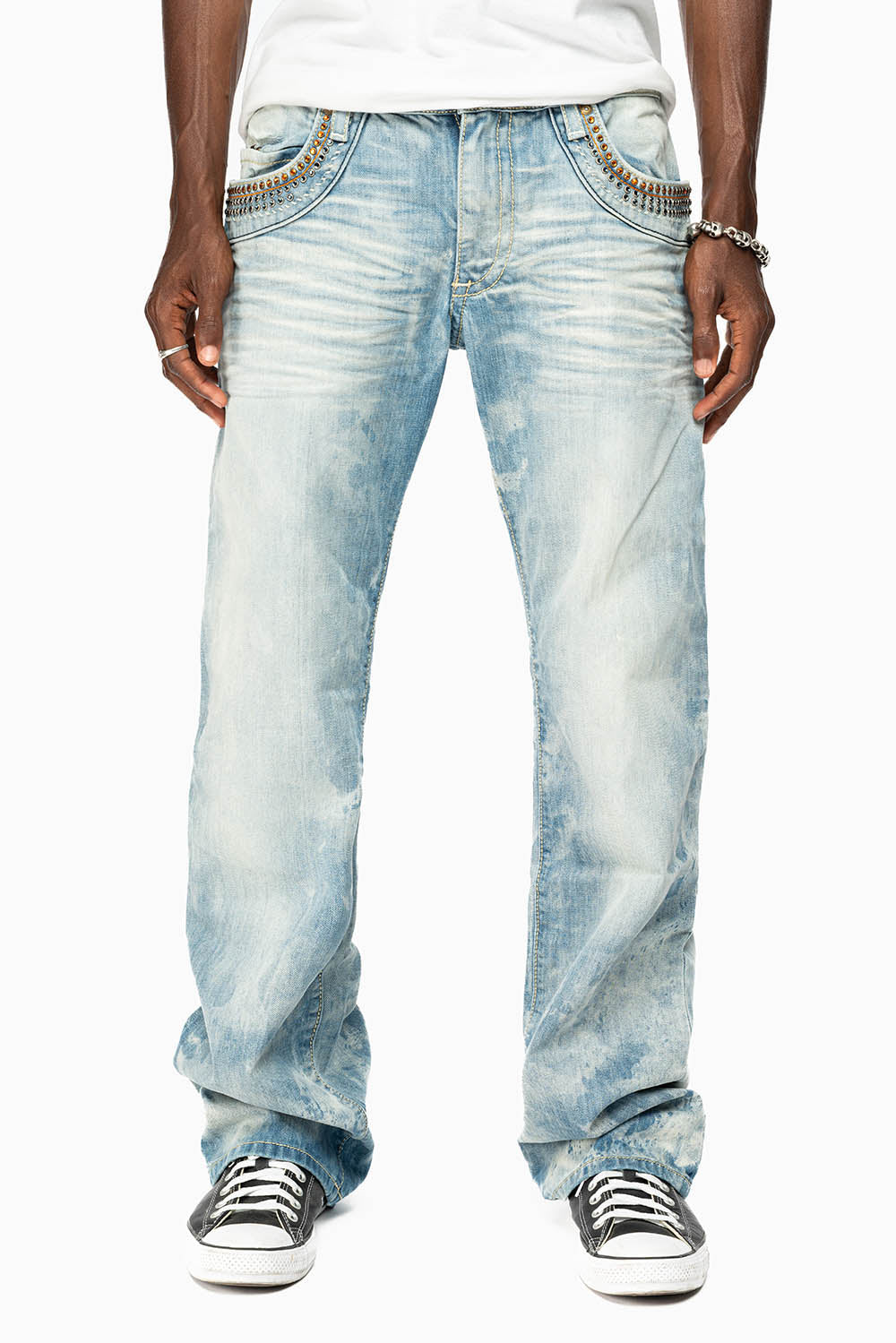 ROBIN’S LIMITED EDITION CHEROKEE BLUE WASH WITH MONTANA AND ORANGE CRYSTALS