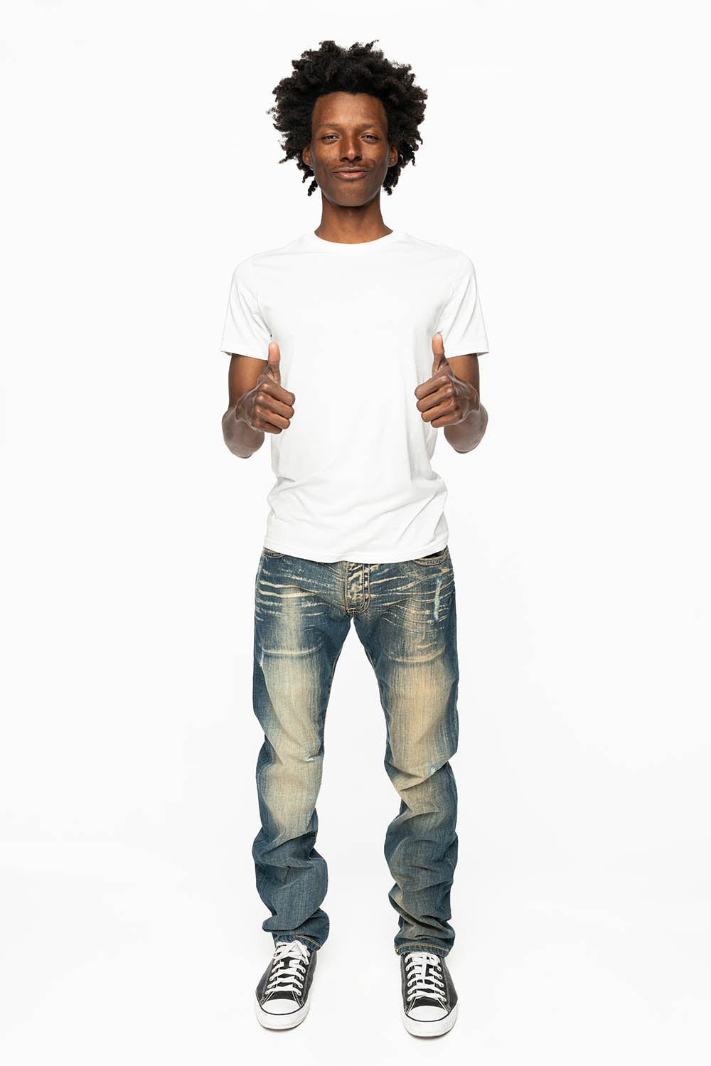CLASSIC 5 POCKET STRAIGHT LEG JEANS IN BLUE VENICE WASH