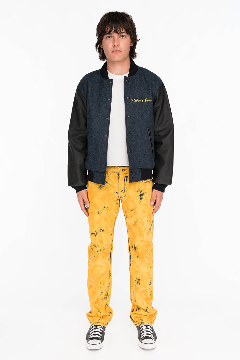 CLASSIC LONG FLAP IN ASTRO YELLOW WITH MIXED CRYSTALS