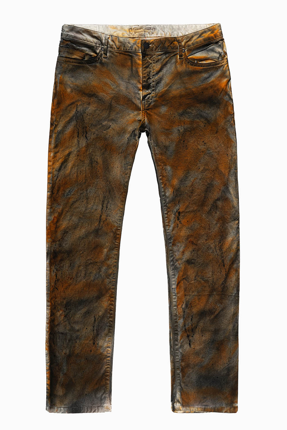 LONG FLAP SLIM FIT MENS JEANS IN VENUS WASH WITH FULL FLAP CRYSTALS