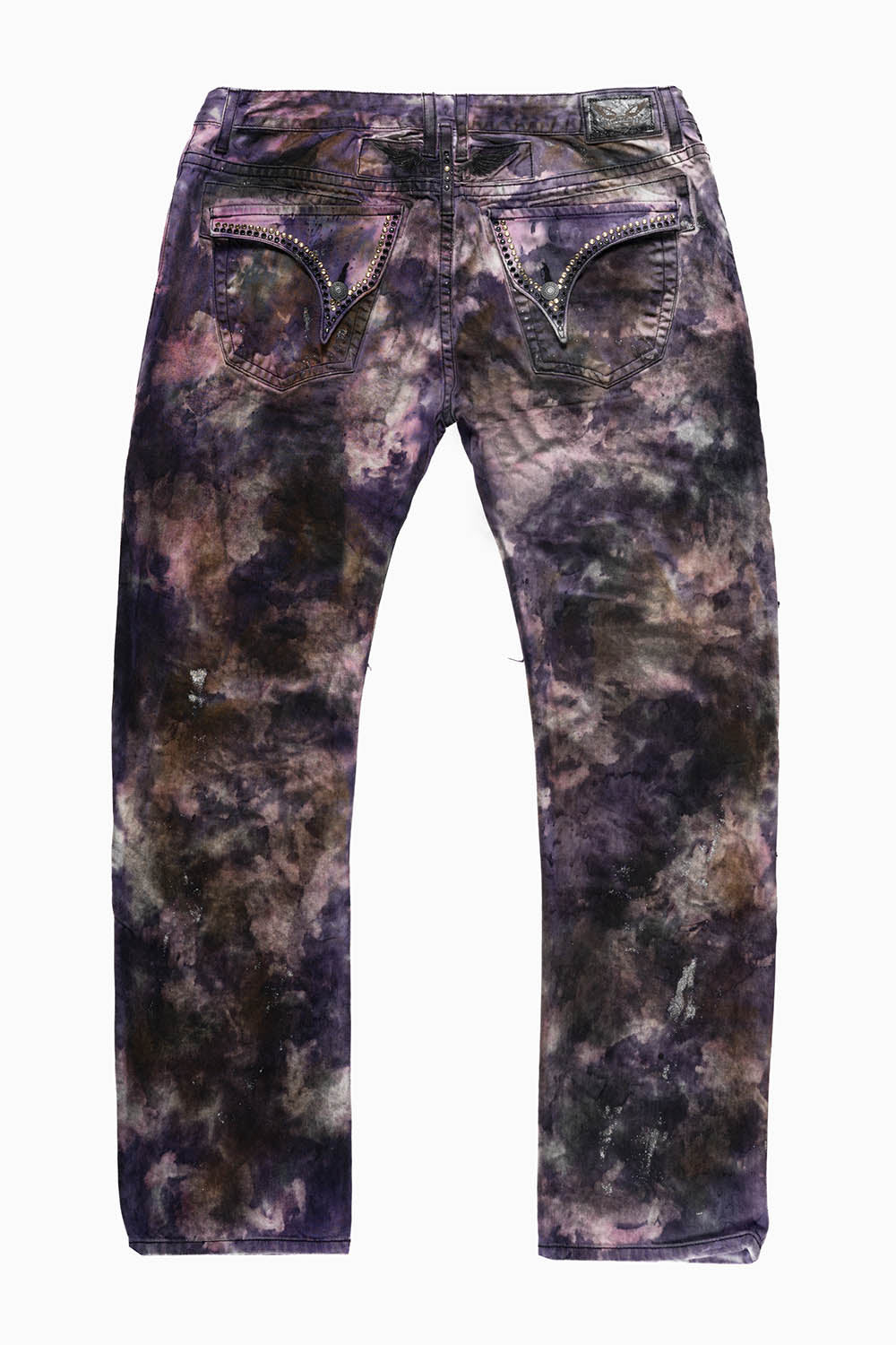 ROBIN'S NEW VINTAGE EDITION RIPPED JEANS WITH CRYSTALS IN PAOLO PURPLE WASH