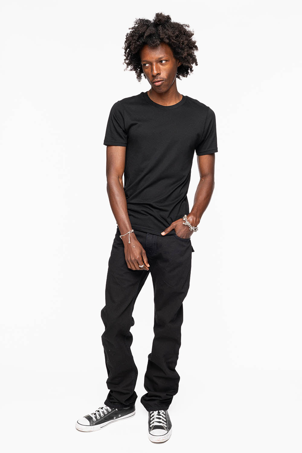 ROBIN'S JEANS IN BLACK WASH WITH BLUE MONTANA CRYSTALS