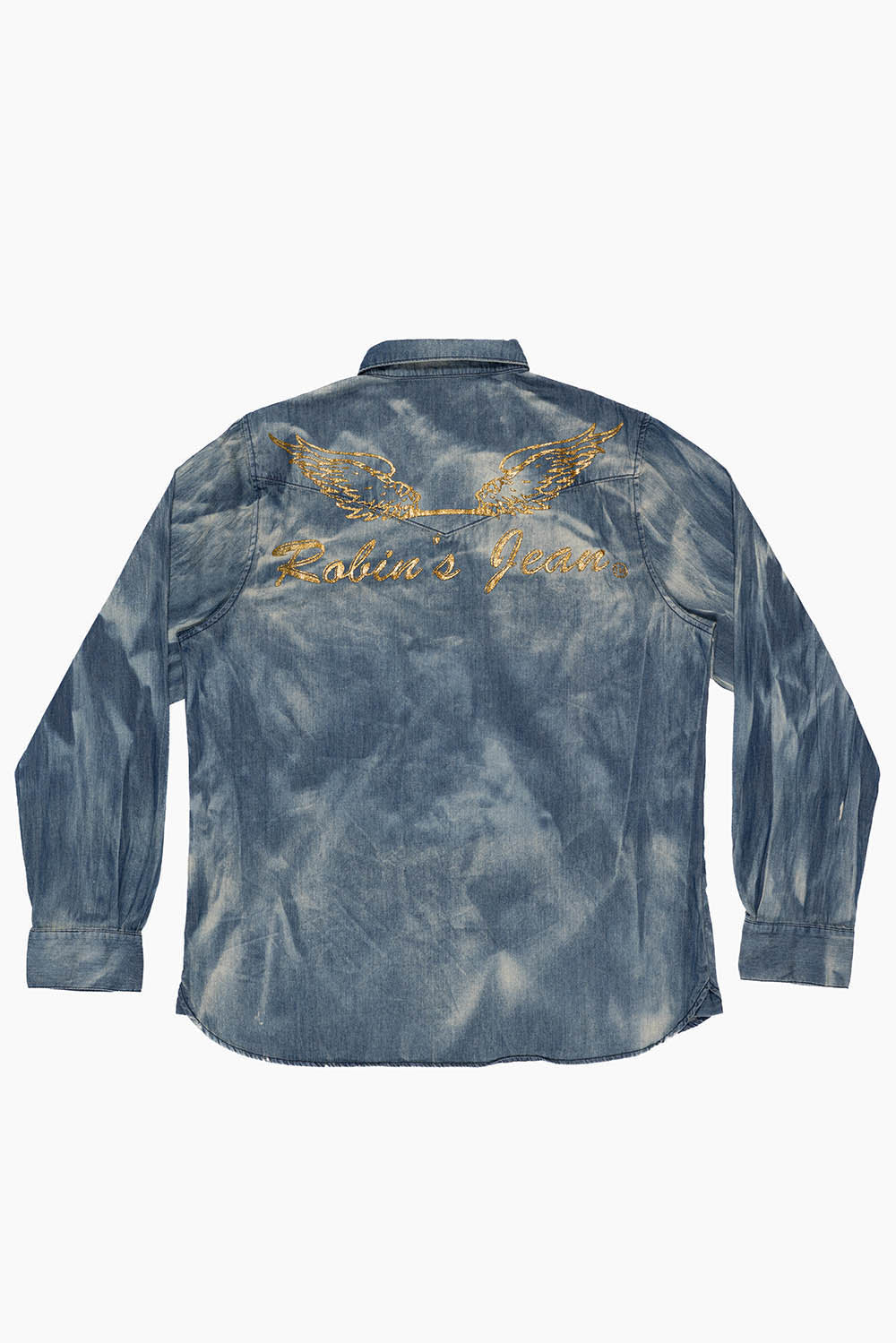 WESTERN AMERICAN STYLE MENS DENIM SHIRT IN BOSTON WASH
