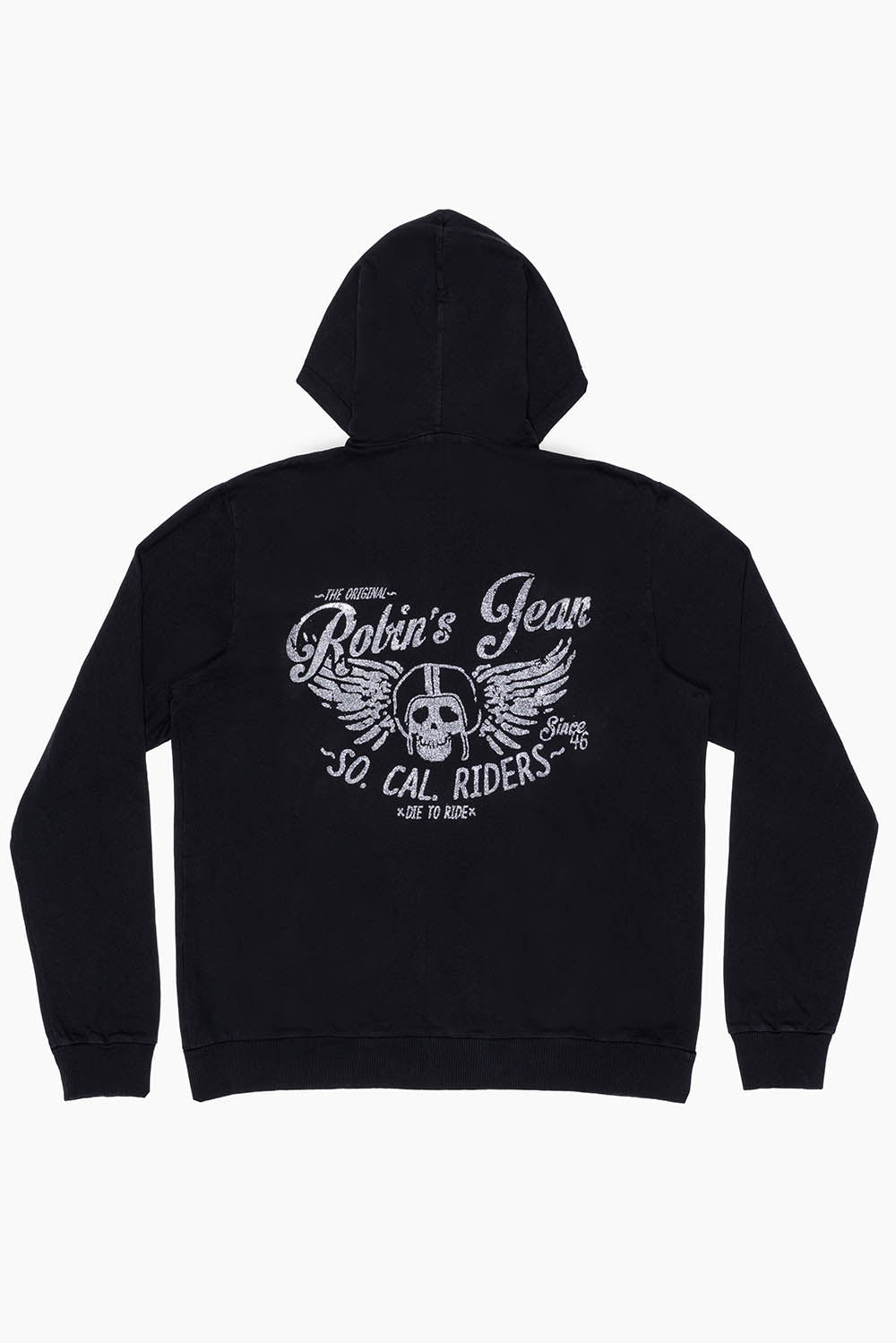 MENS RIDER PULLOVER HOODIE IN BLACK