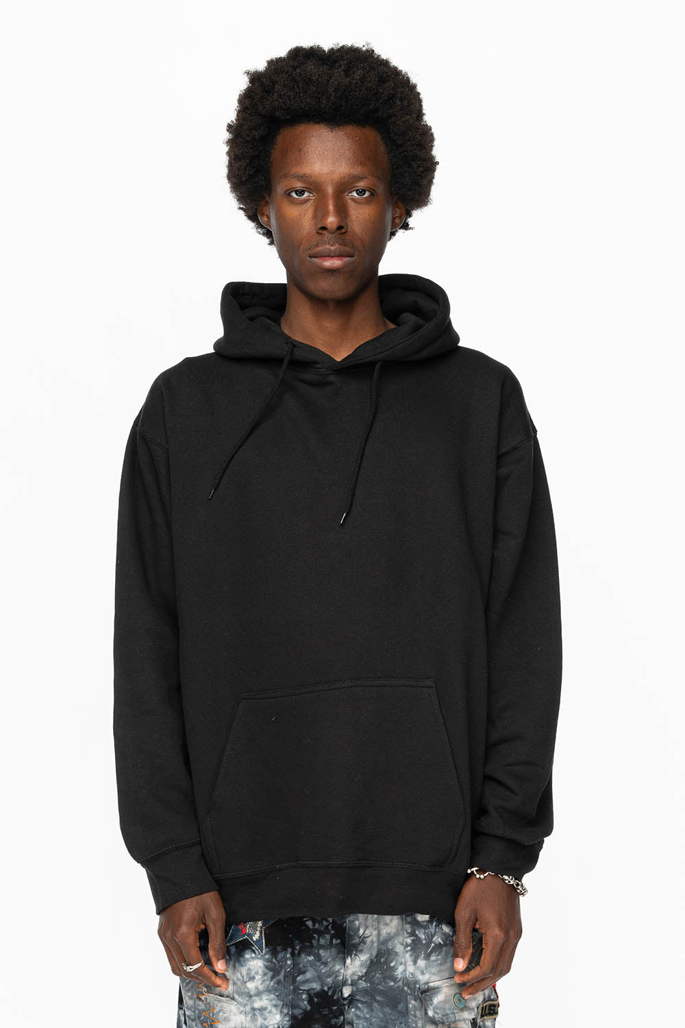 ROBIN’S HEAVY WEIGHT NATIVE AMERICAN CHIEF PULLOVER HOODIE IN BLACK