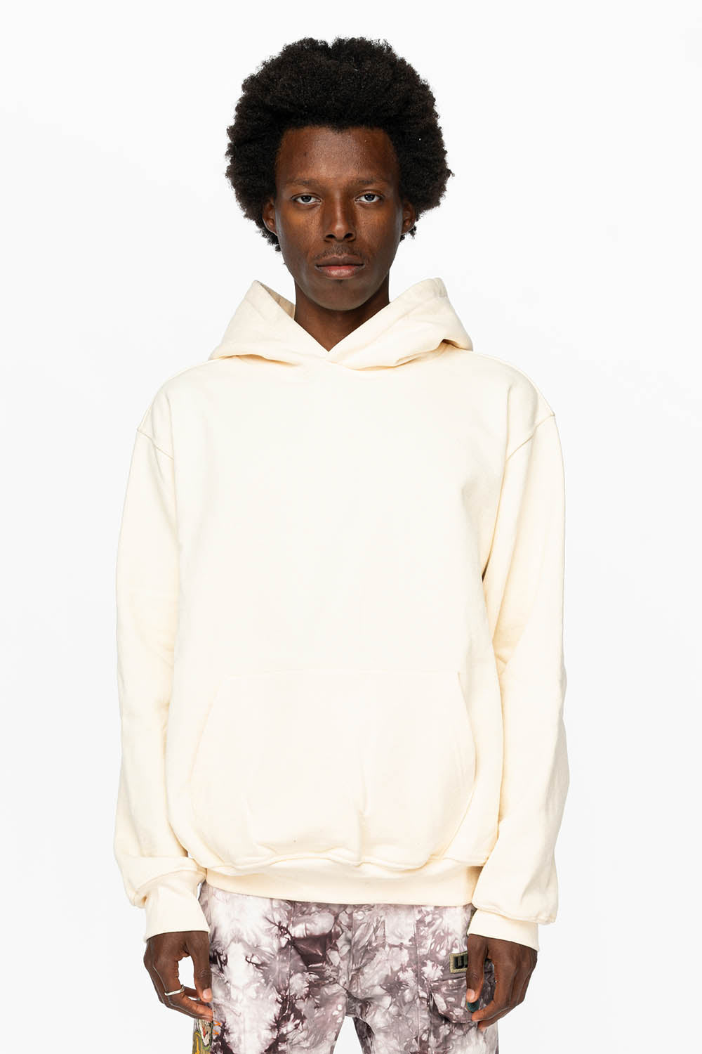 ROBIN’S HEAVY WEIGHT NATIVE AMERICAN CHIEF PULLOVER HOODIE IN CREAM