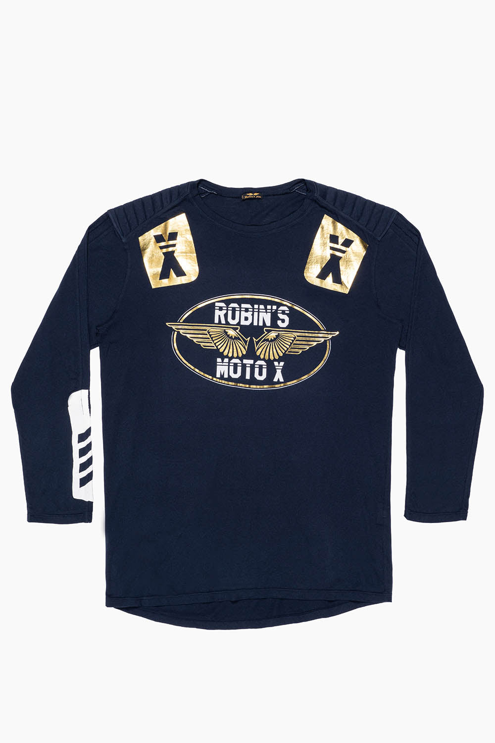 ROBIN’S MOTO X LONG SLEEVE TEE IN NAVY