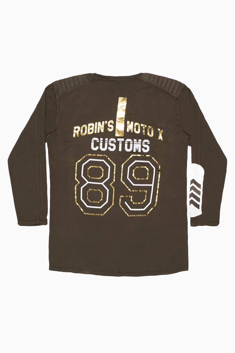 ROBIN’S MOTO X LONG SLEEVE TEE IN OLIVE