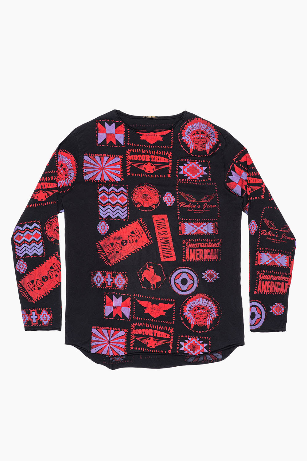 ROBIN’S LONG SLEEVE MOTORTRIKE TEE IN BLACK