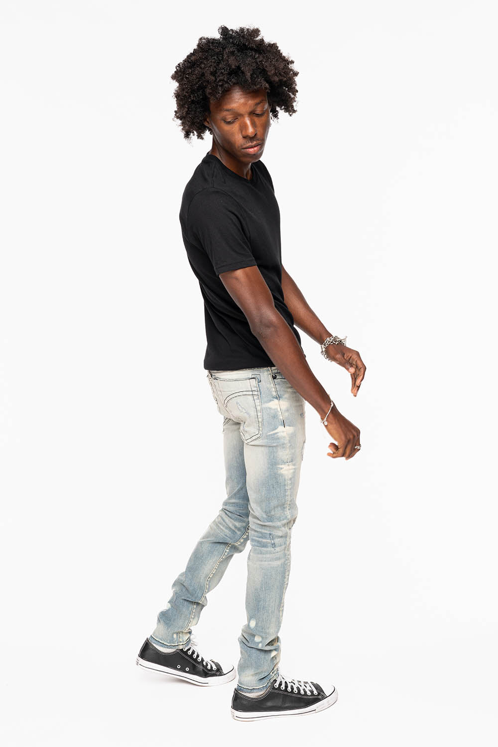 SKINNY JEAN IN BLUE NOMAD REPAIRED WASH