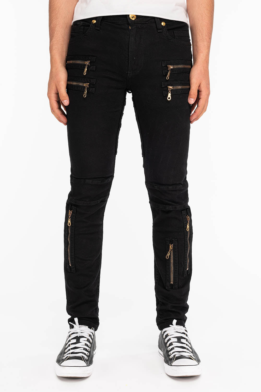 Robin jeans black and fashion gold