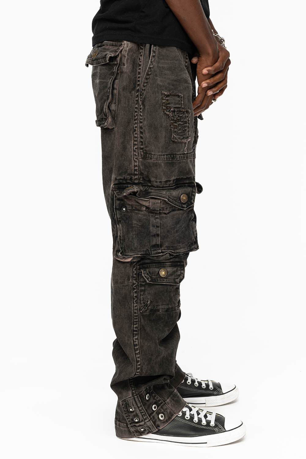 ORIGINAL ROBIN’S JEAN CALL OF DUTY CARGO PANTS IN VINTAGE CHARCOAL WASH