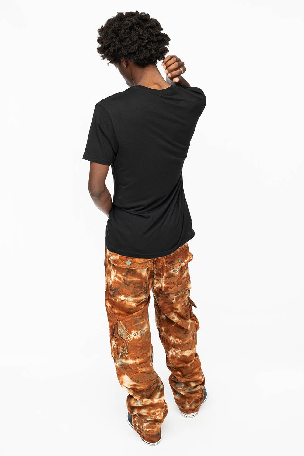 ORIGINAL ROBIN’S JEAN CALL OF DUTY CARGO PANTS IN TIE DYE MUD BROWN