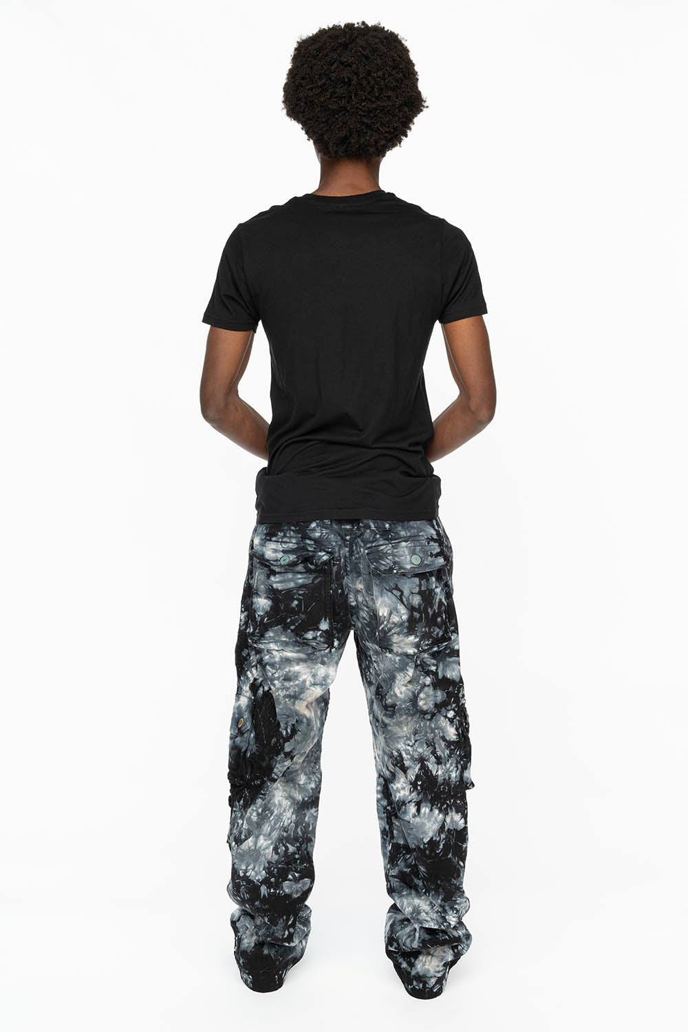 ORIGINAL ROBIN’S JEAN CALL OF DUTY CARGO PANTS IN CRYSTAL TIE DYE BLK