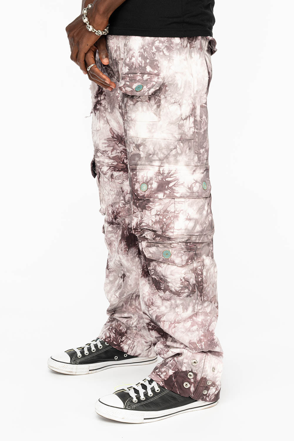 ORIGINAL ROBIN’S JEAN CALL OF DUTY CARGO PANTS IN CRYSTAL TIE DYE PURPLE
