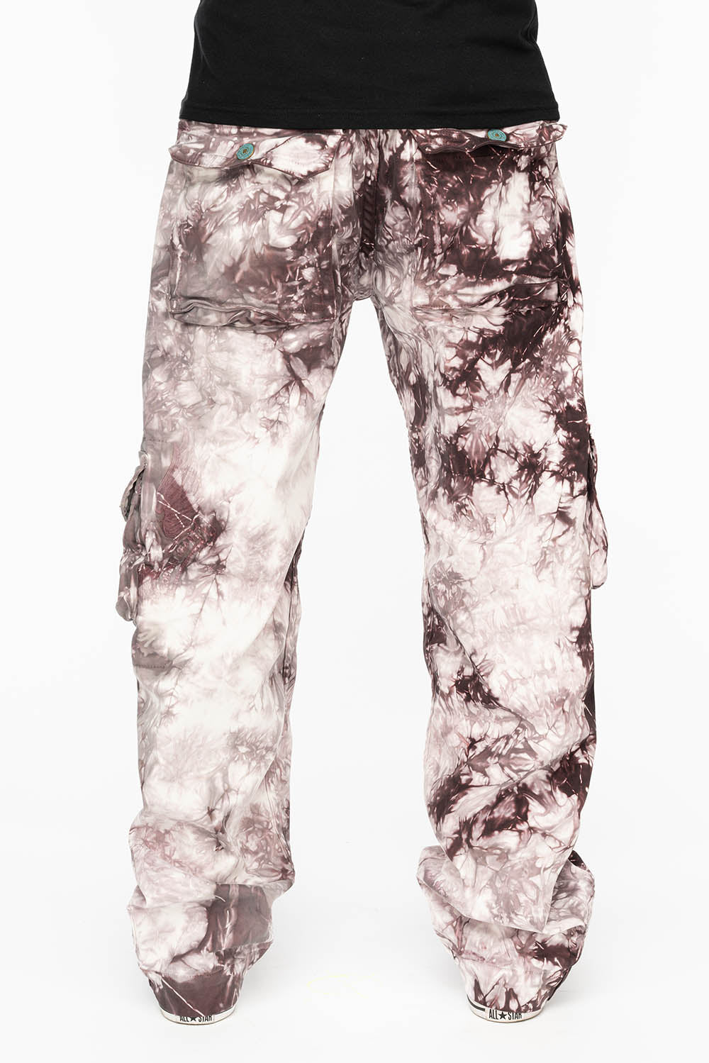 ORIGINAL ROBIN’S JEAN CALL OF DUTY CARGO PANTS IN CRYSTAL TIE DYE PURPLE