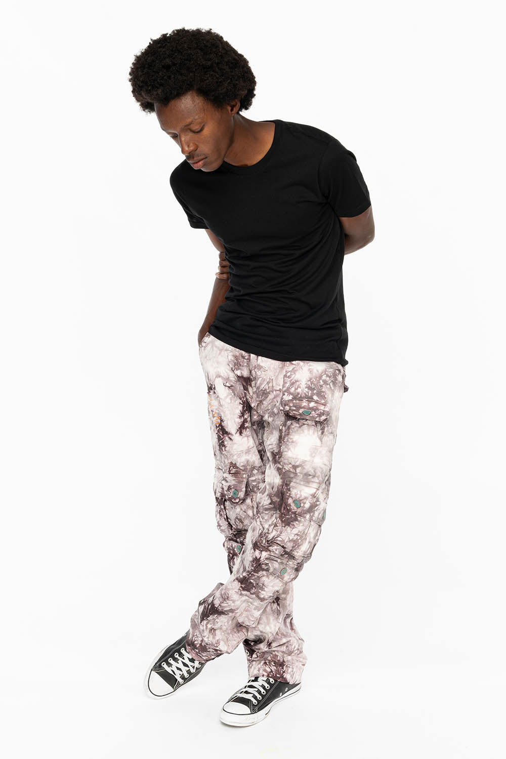 ORIGINAL ROBIN’S JEAN CALL OF DUTY CARGO PANTS IN CRYSTAL TIE DYE PURPLE