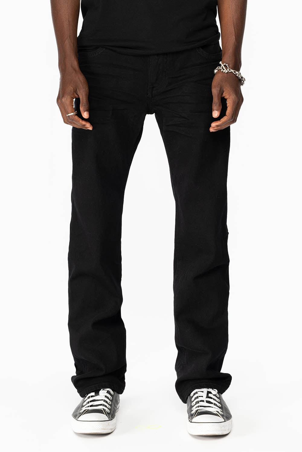 KILLER FLAP MENS STRAIGHT LEG JEAN IN PURE BLACK