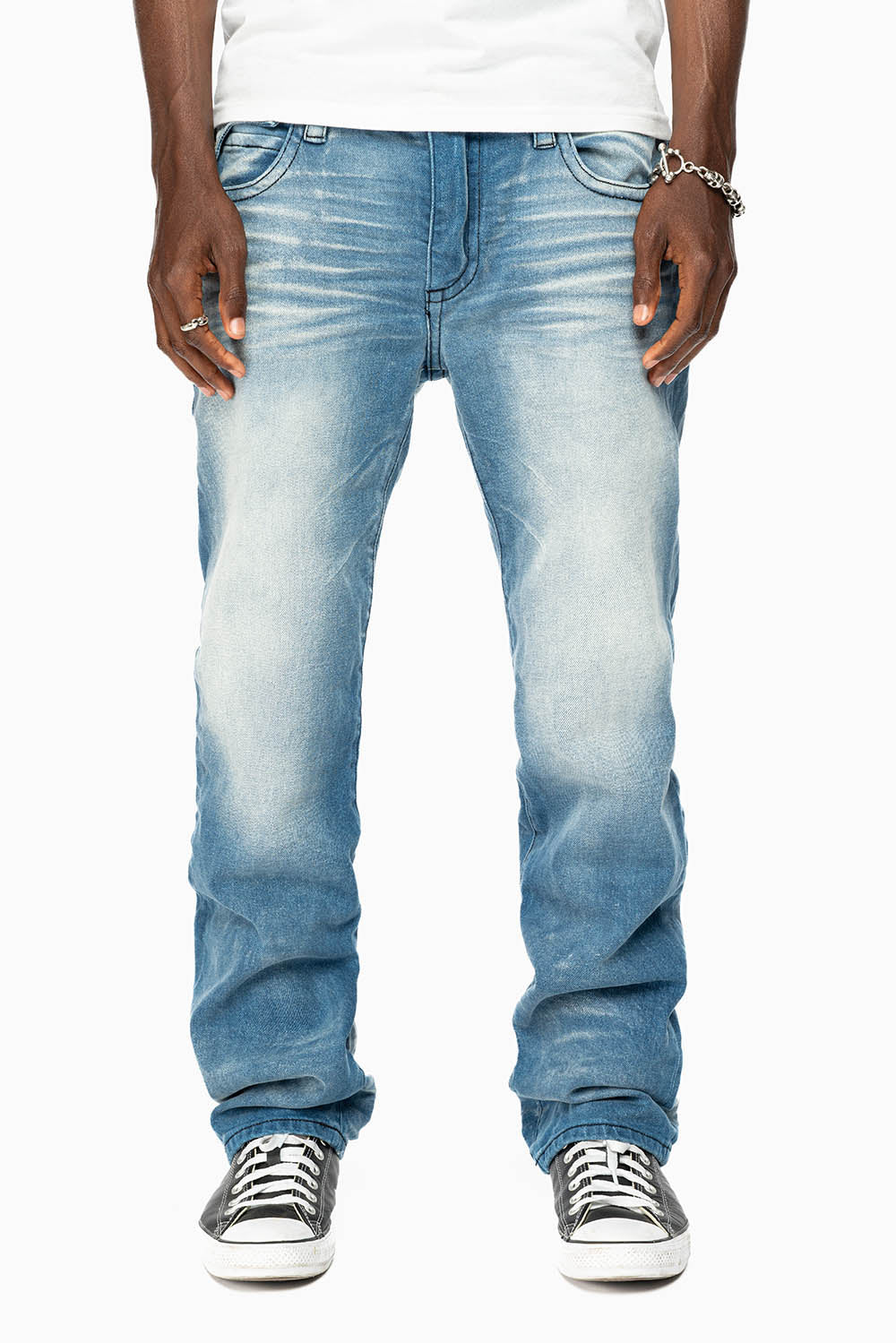 KILLER FLAP MENS STRAIGHT LEG JEAN IN BLUE OMAHA MED WASH