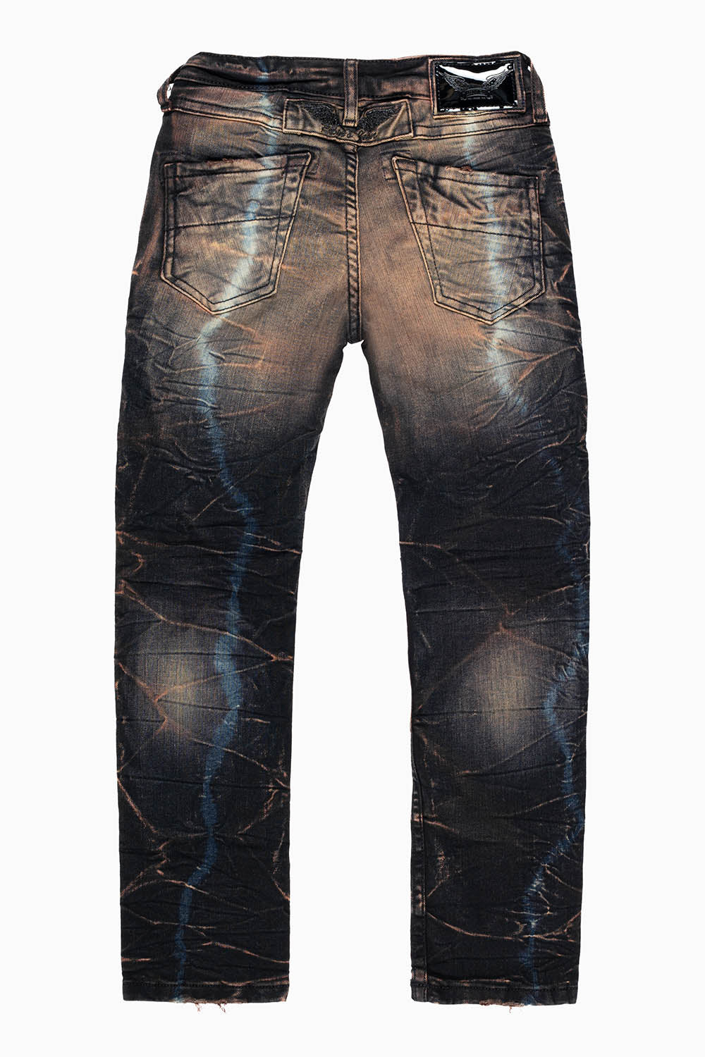 ROBINS KIDS MOTO-BIKER JEANS IN 4D OXIDO BROKEN REPAIRED WASH