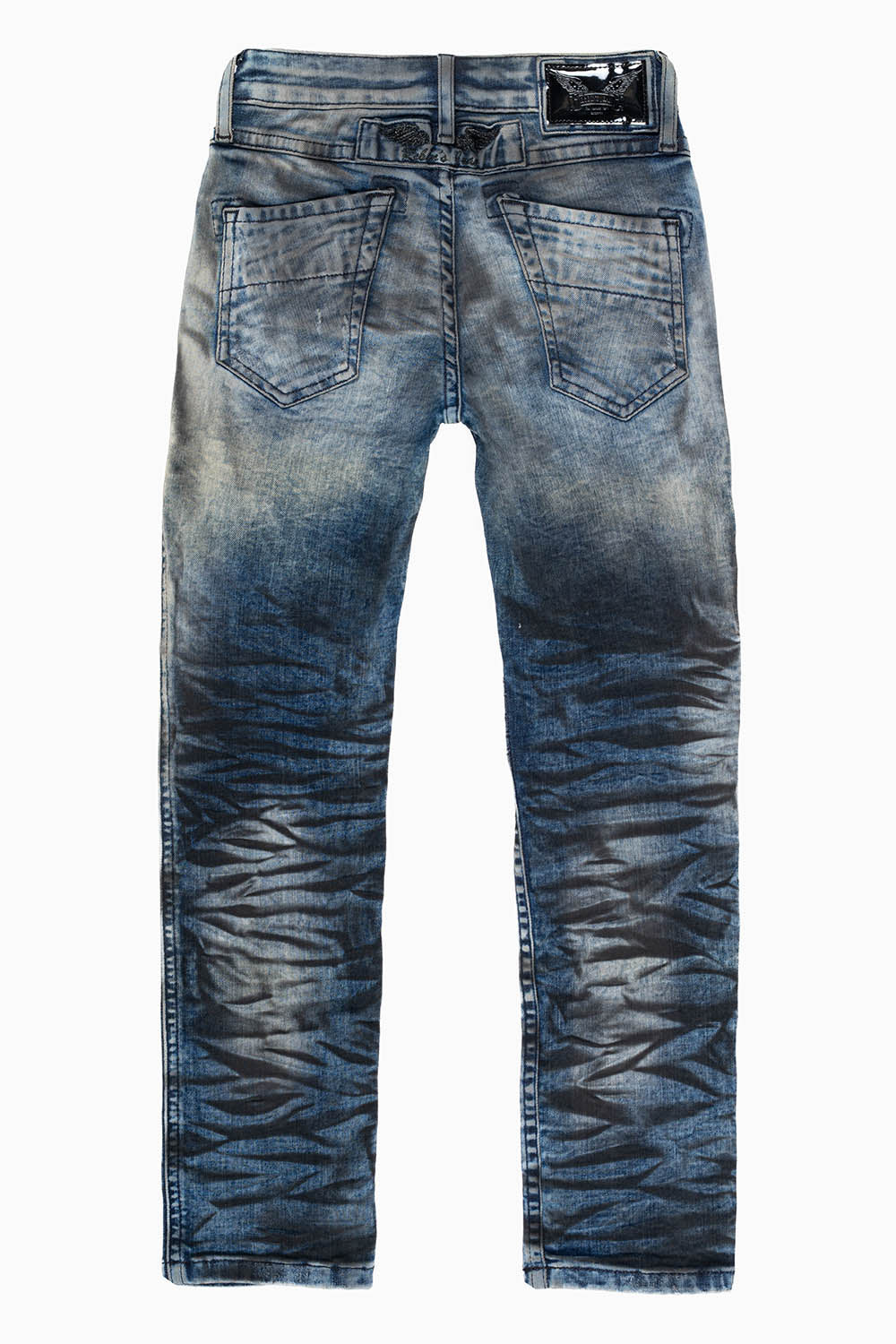 ROBINS KIDS MOTO-BIKER JEANS IN D WASH BLK WASH