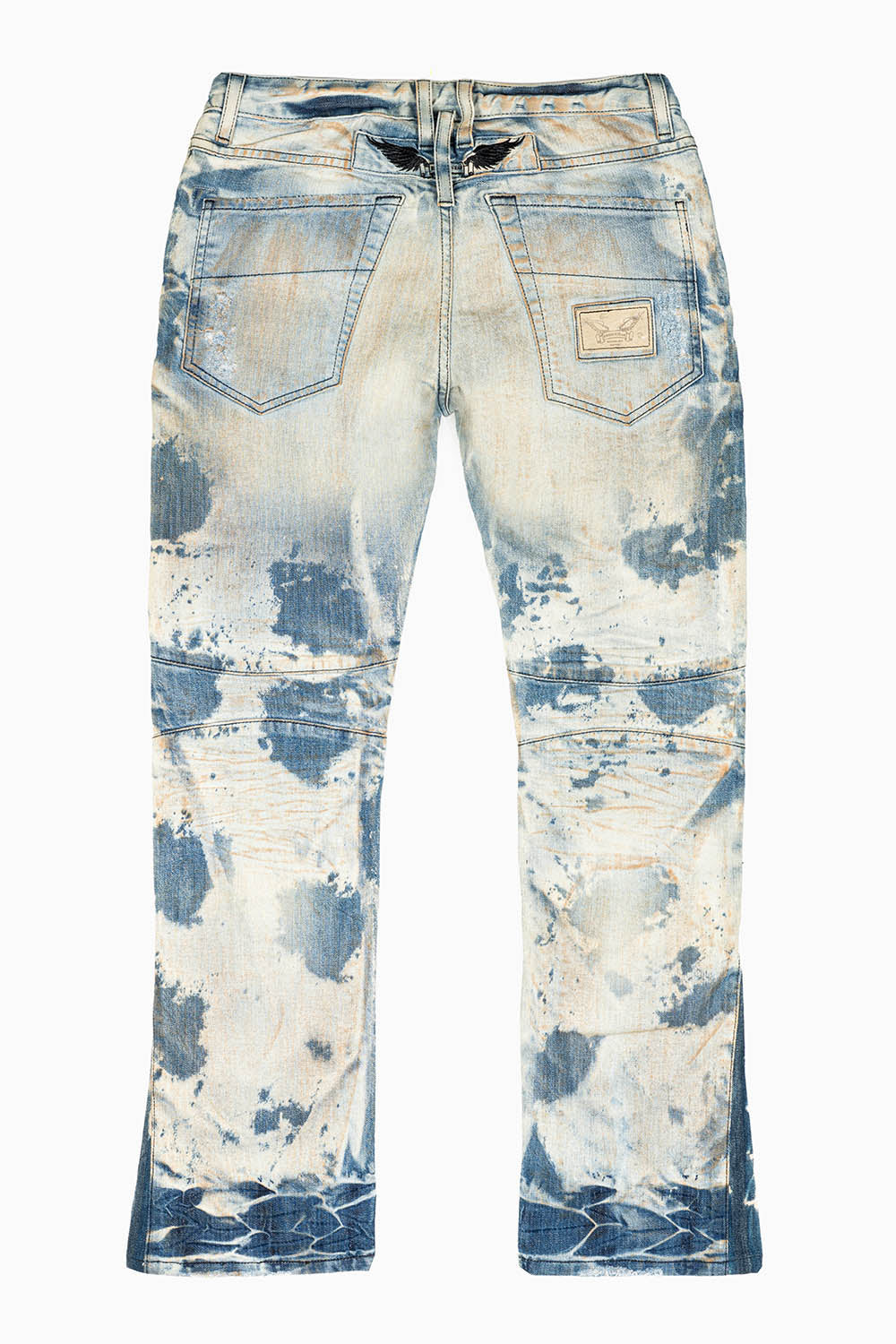 SLIM JEANS WITH OVAL PATCHES IN JOSEPH INDIGO