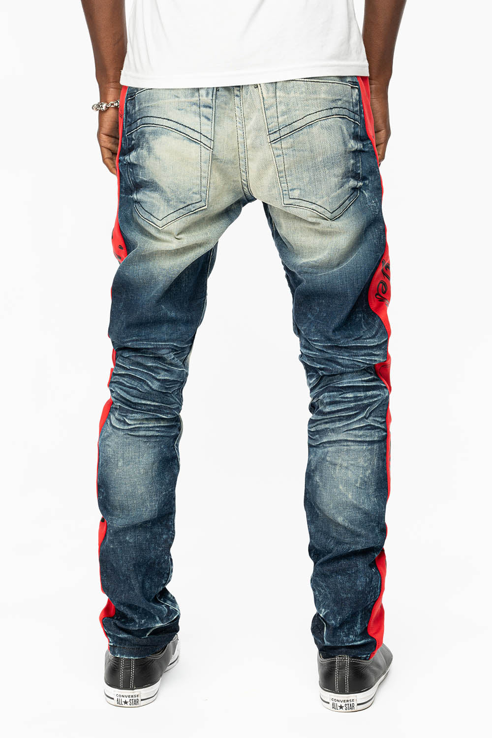 TEAM ROBIN'S SKINNY MENS JEANS IN 5DD BLUE WASH