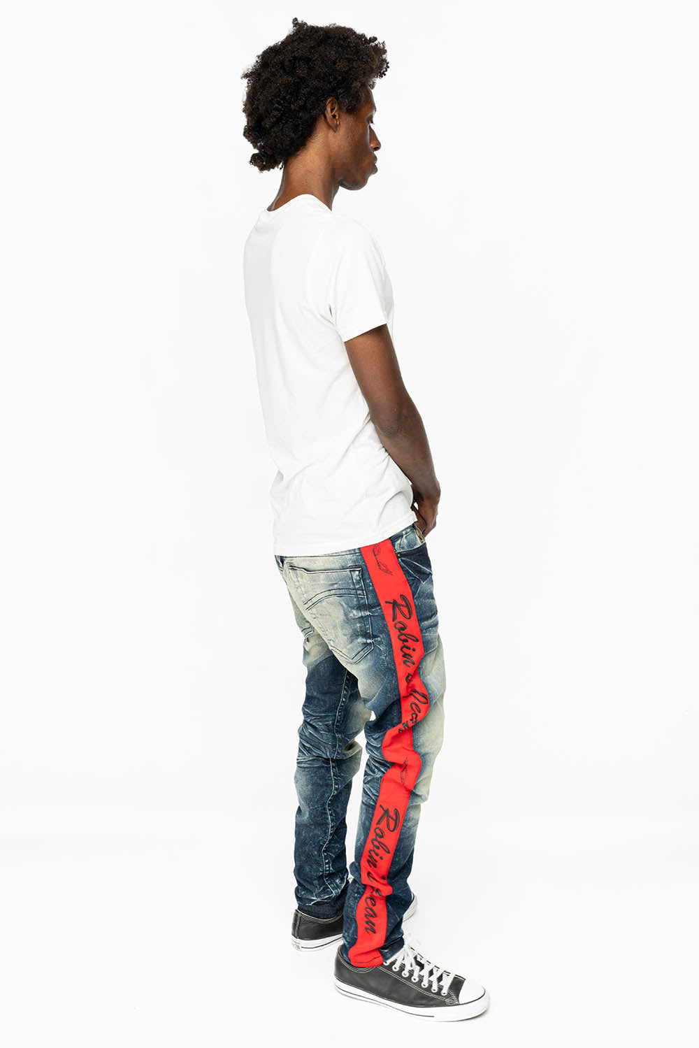 TEAM ROBIN'S SKINNY MENS JEANS IN 5DD BLUE WASH