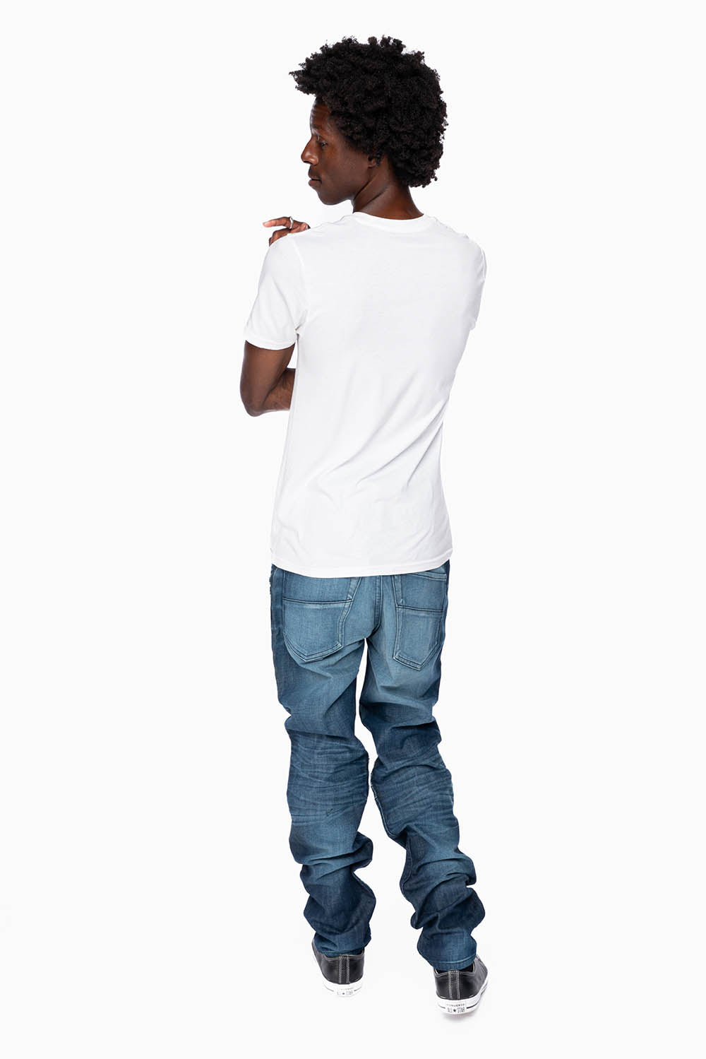 ROBINS RED LABEL BIKER JEANS IN DARK BLUE WASH