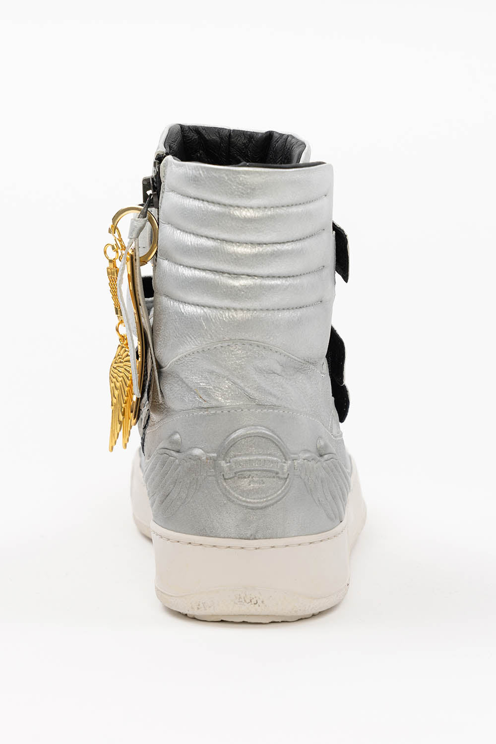 MENS HIGH TOP VELCRO SHOES IN SPRITE SILVER