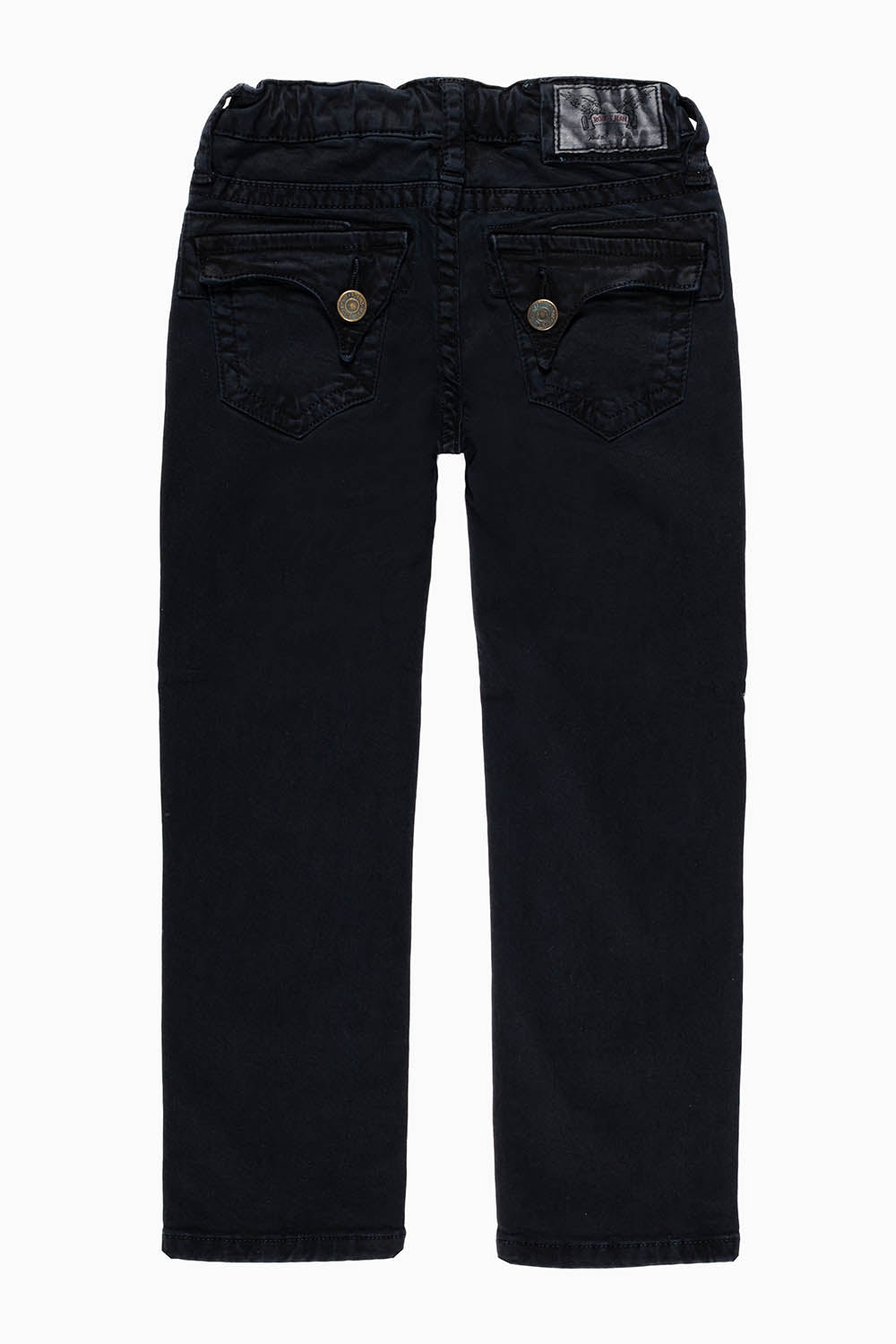 ROBINS KIDS LONG FLAP SLIM JEANS IN BLACK WITH COPPER GLITTER TUXIDO STRIPE