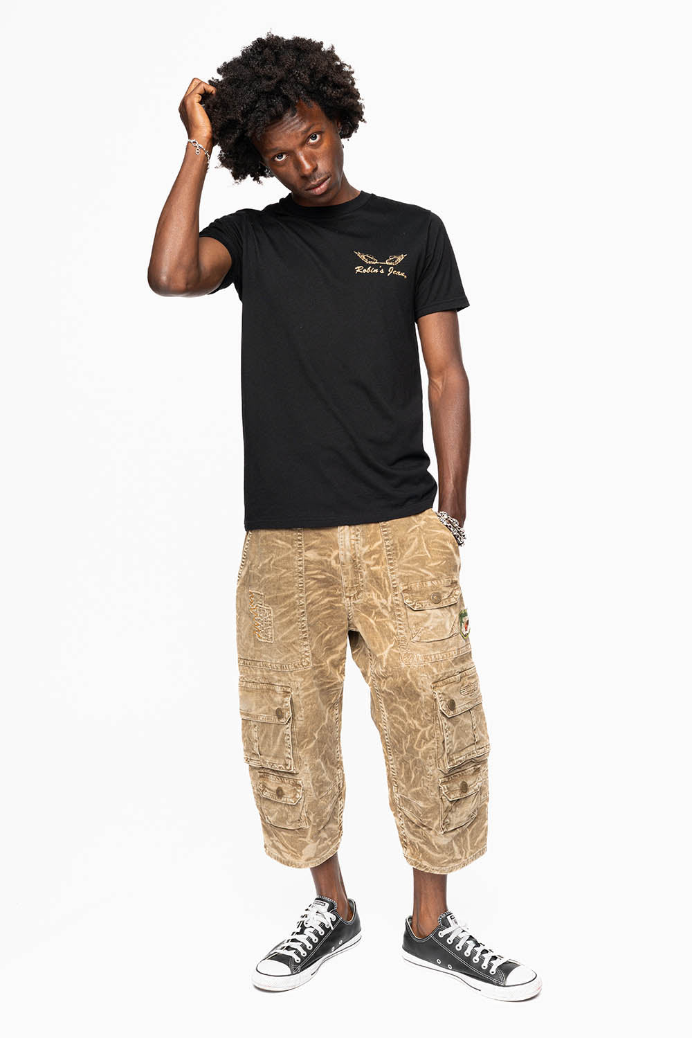ORIGINAL ROBIN’S JEAN CALL OF DUTY CARGO SHORT IN GHOST KHAKI