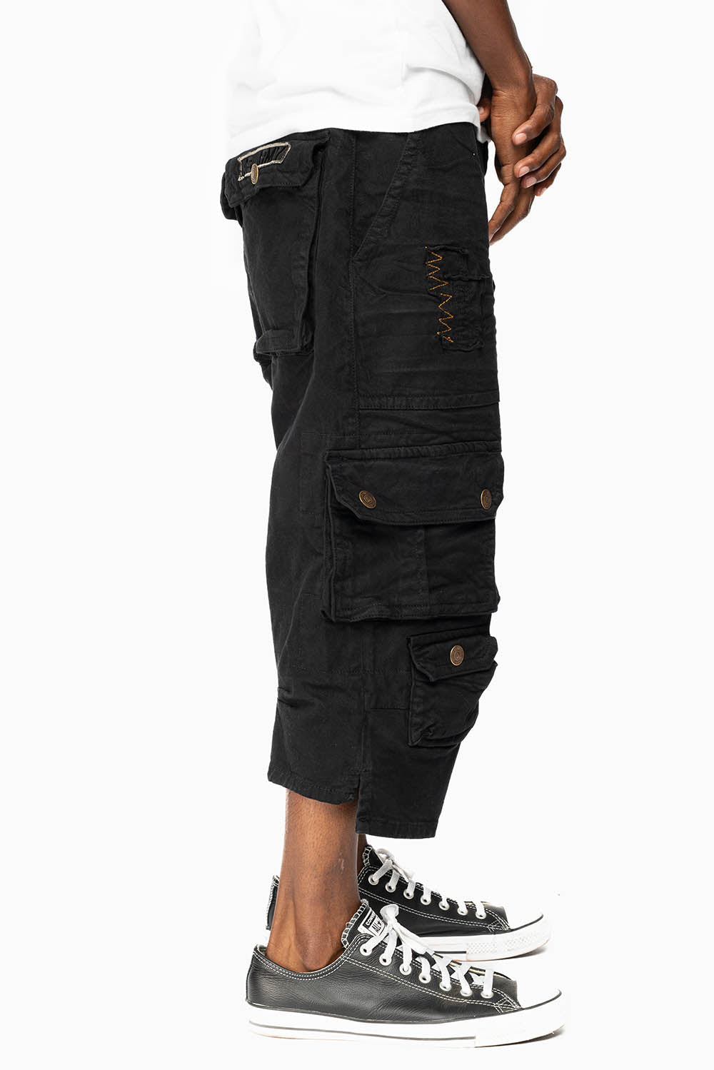 ORIGINAL ROBIN’S JEAN LIMITED EDITION CALL OF DUTY CARGO SHORT IN PURE BLK