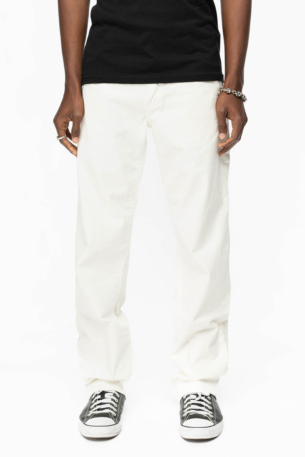 CLASSIC 5 POCKET STRAIGHT LEG JEANS IN WHITE MADONNA WASH