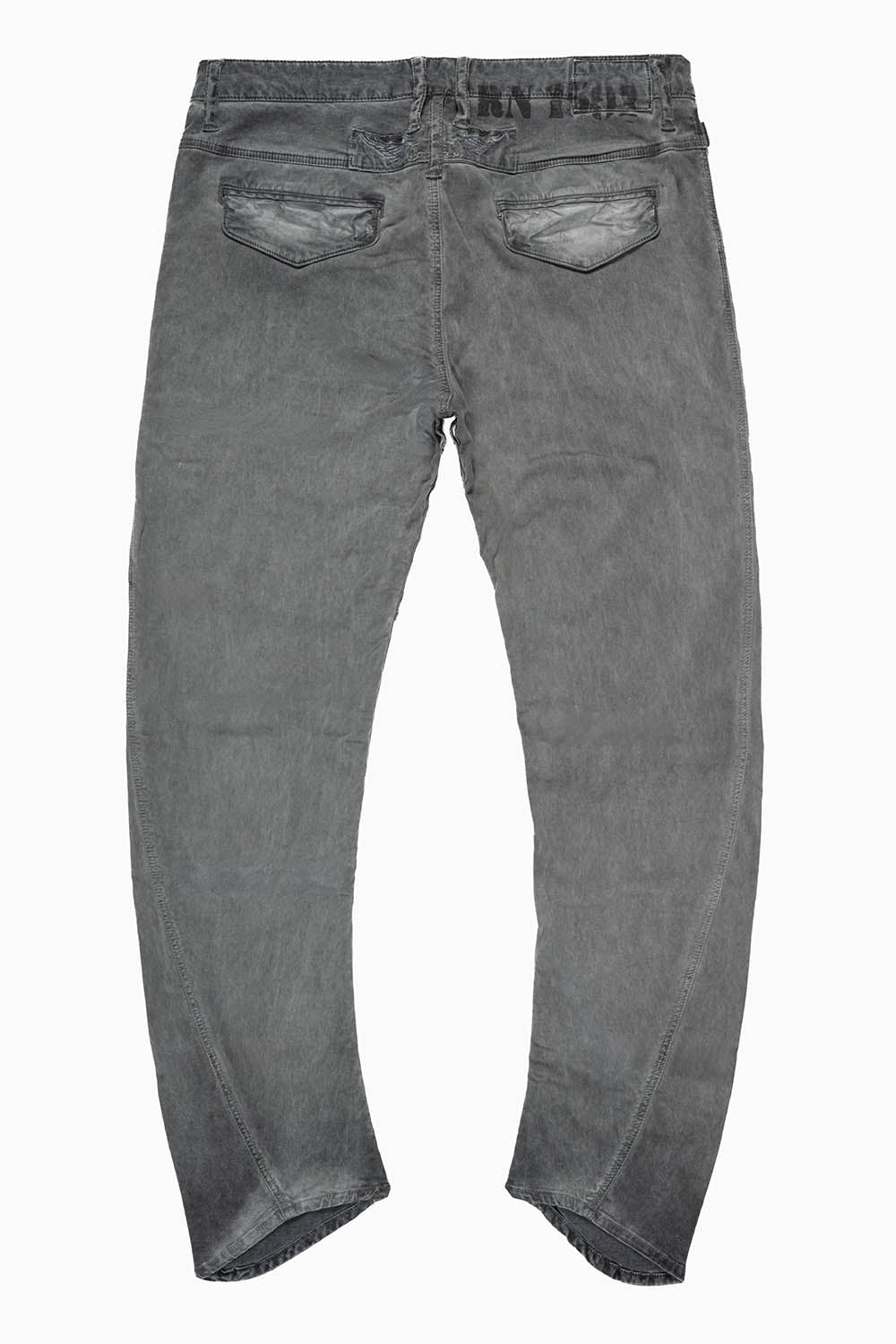 MENS TECHNIQUE CARGO PANTS IN COTTON OIL CHARCOAL WASH