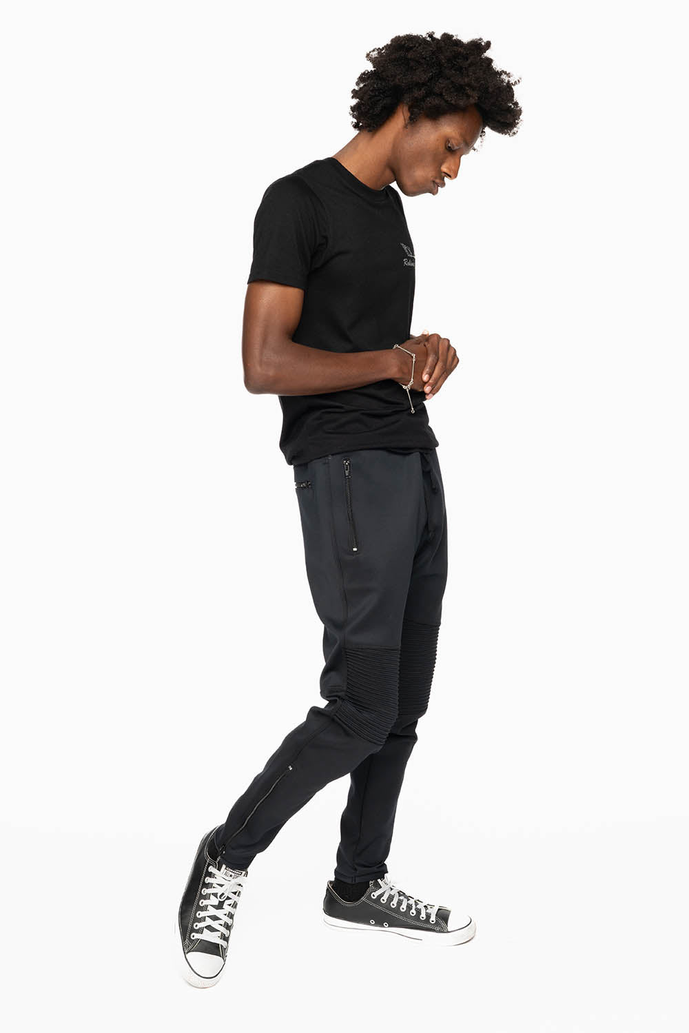 MOTO JOGGER IN BLACK