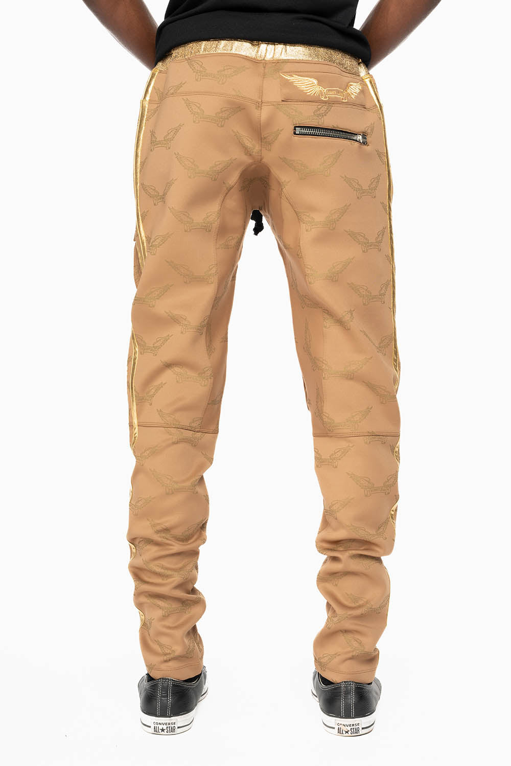 ROBIN’S MONOGRAM JOGGER IN KHAKI AND GOLD