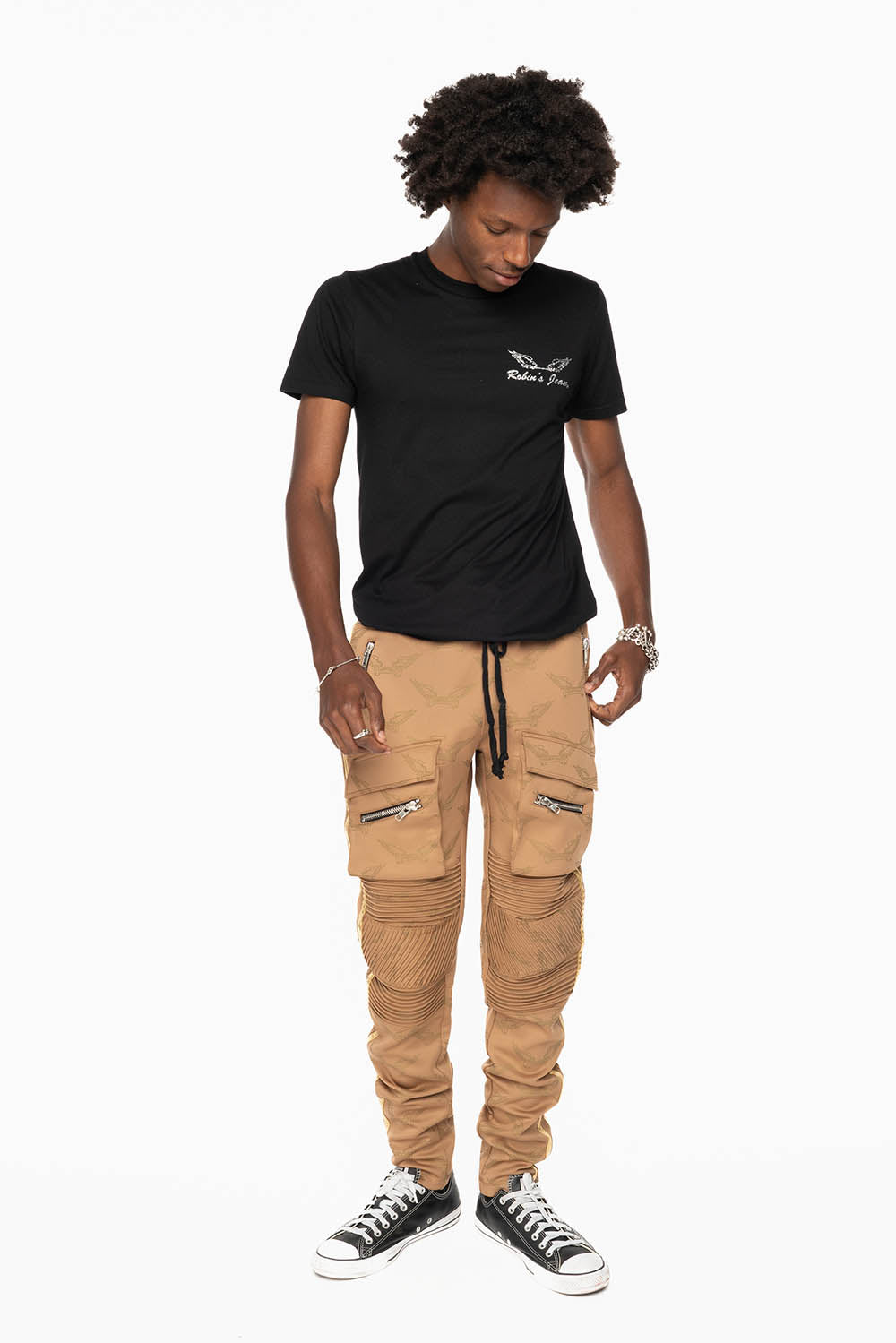 ROBIN’S MONOGRAM JOGGER IN KHAKI AND GOLD