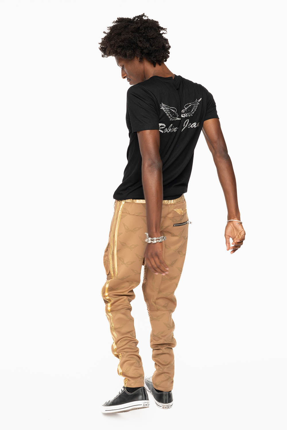 ROBIN’S MONOGRAM JOGGER IN KHAKI AND GOLD