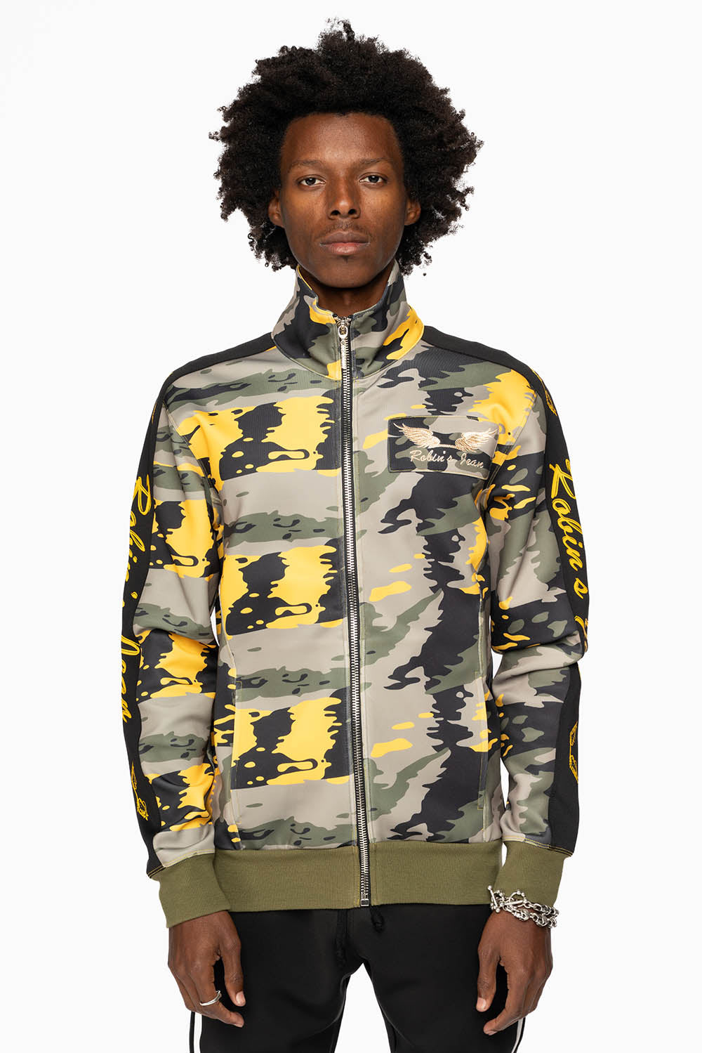 ROBIN’S TEAM TRACK JACKET IN CAMO YELLOW