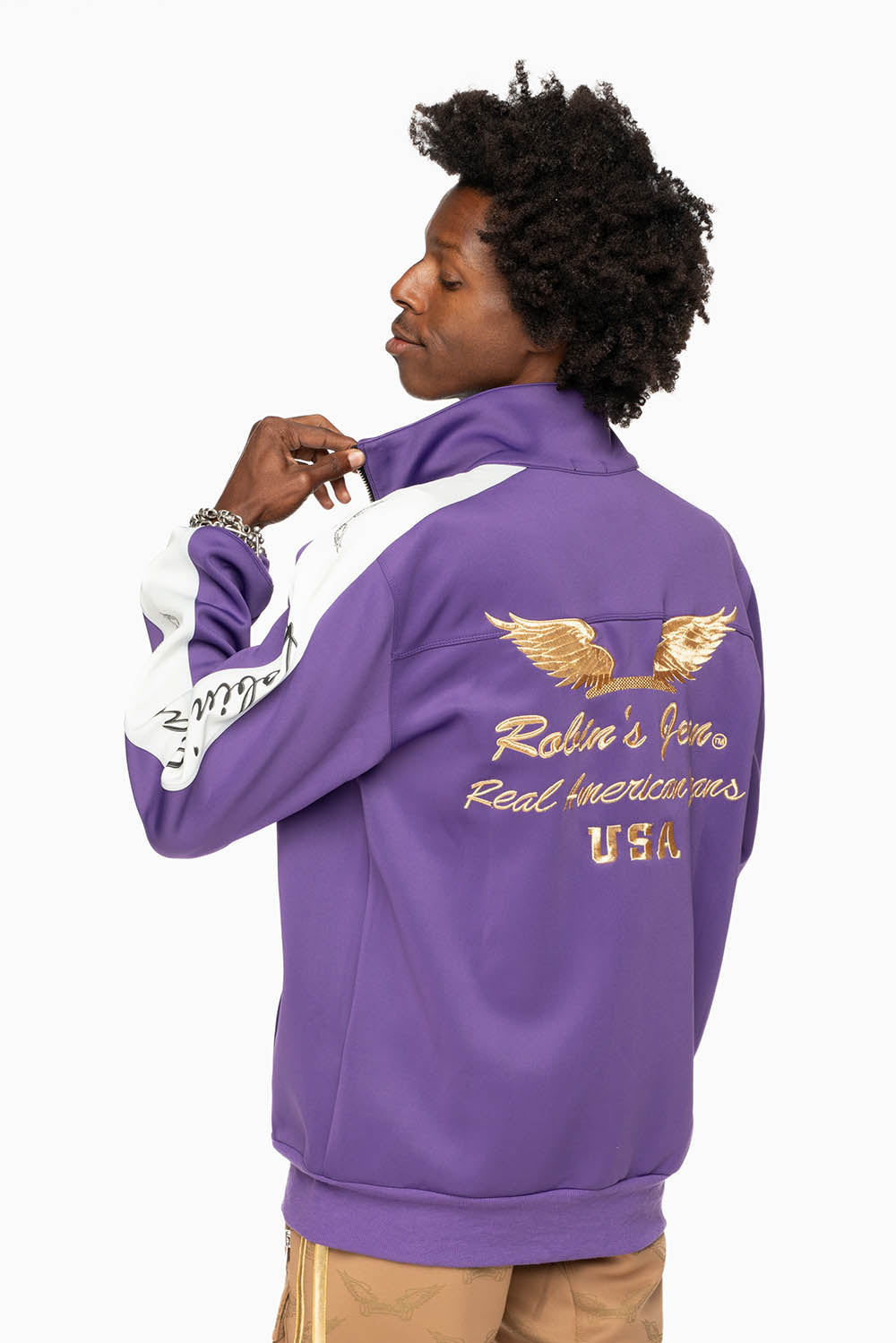 ROBIN’S TEAM TRACK JACKET IN PURPLE