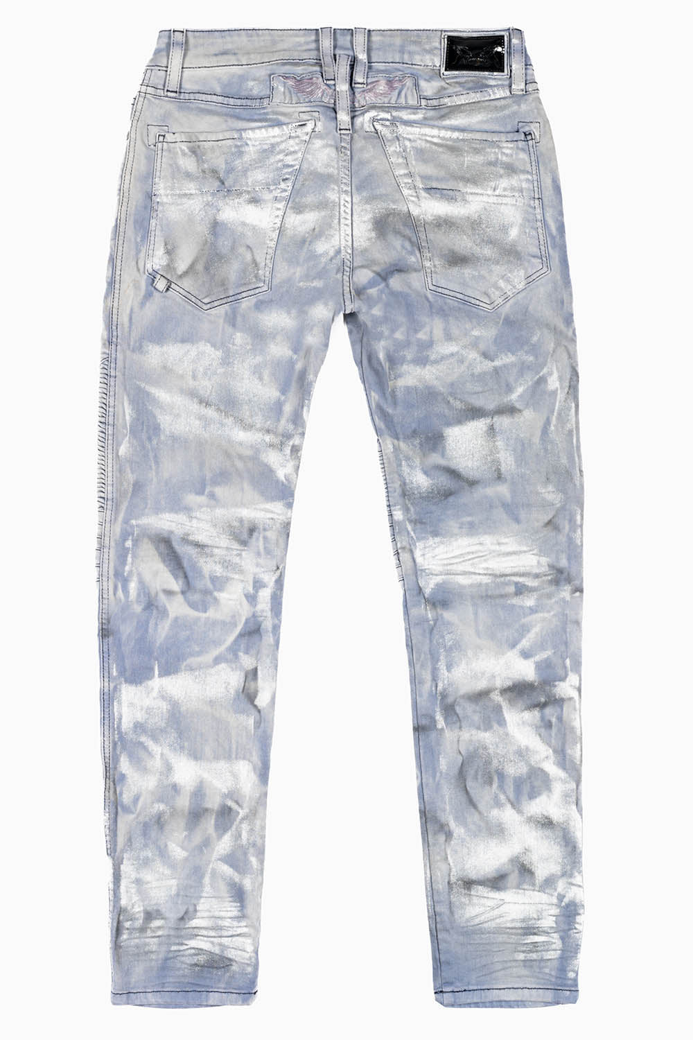MENS BIKER JEANS  IN SILVER STREAM WASH
