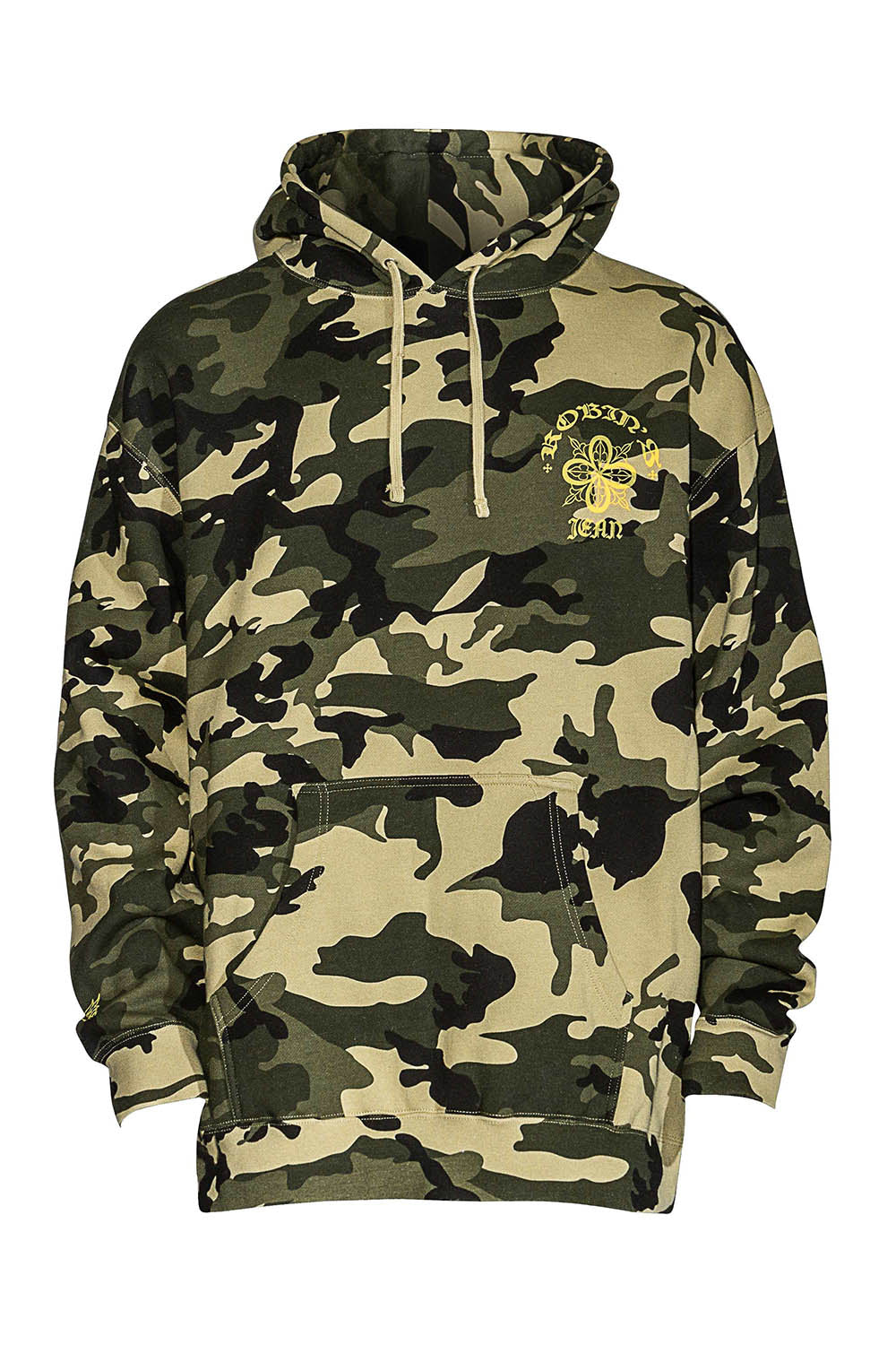 ORNATE HOODIE IN CAMO GREEN