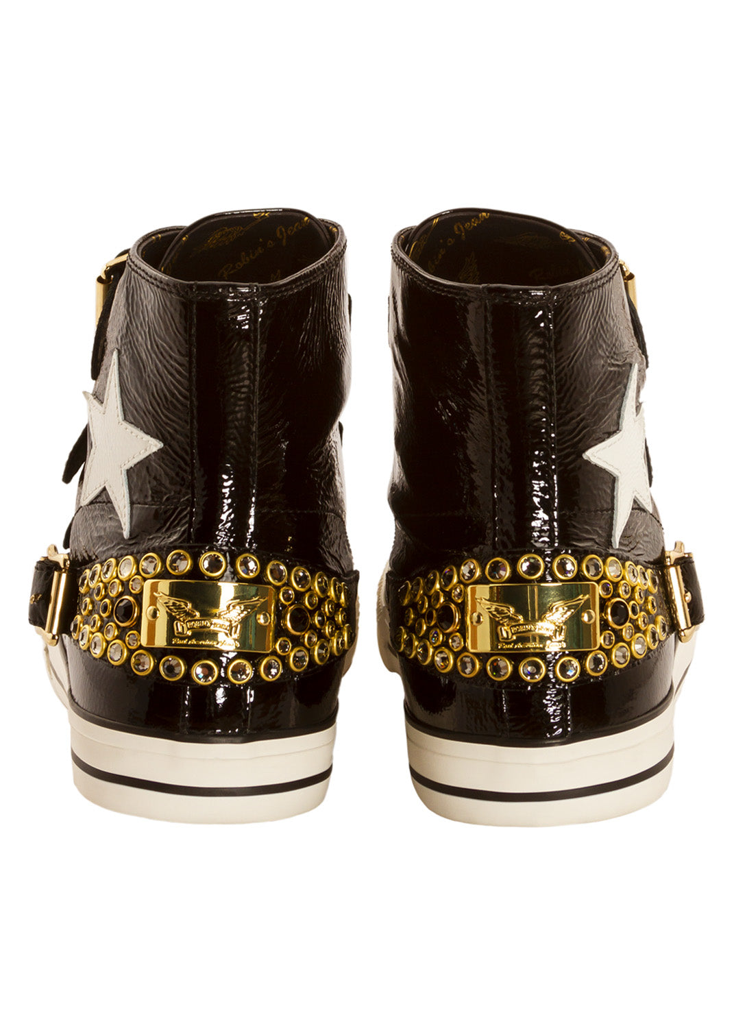 TEAM ROBIN HIGH TOP IN BLACK W/ CRYSTALS