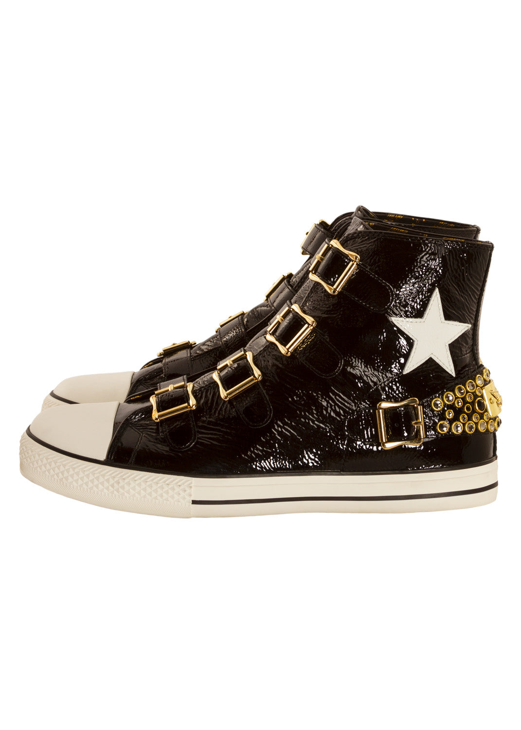 TEAM ROBIN HIGH TOP IN BLACK W/ CRYSTALS