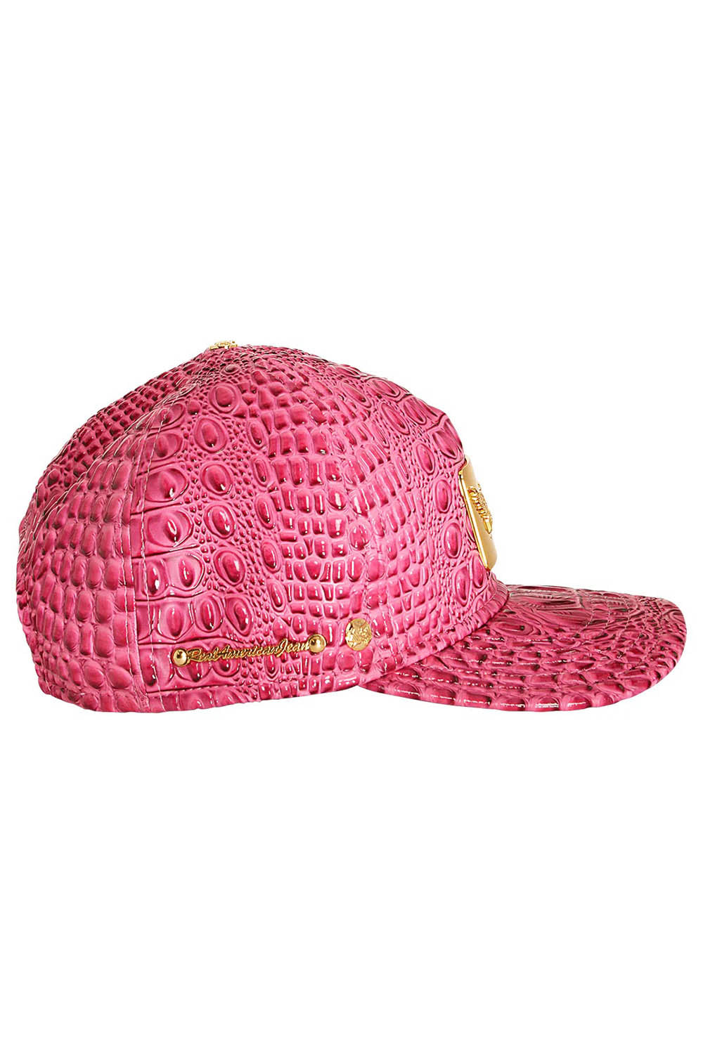 ROBIN'S GOLD TAG CAP IN PINK CROC