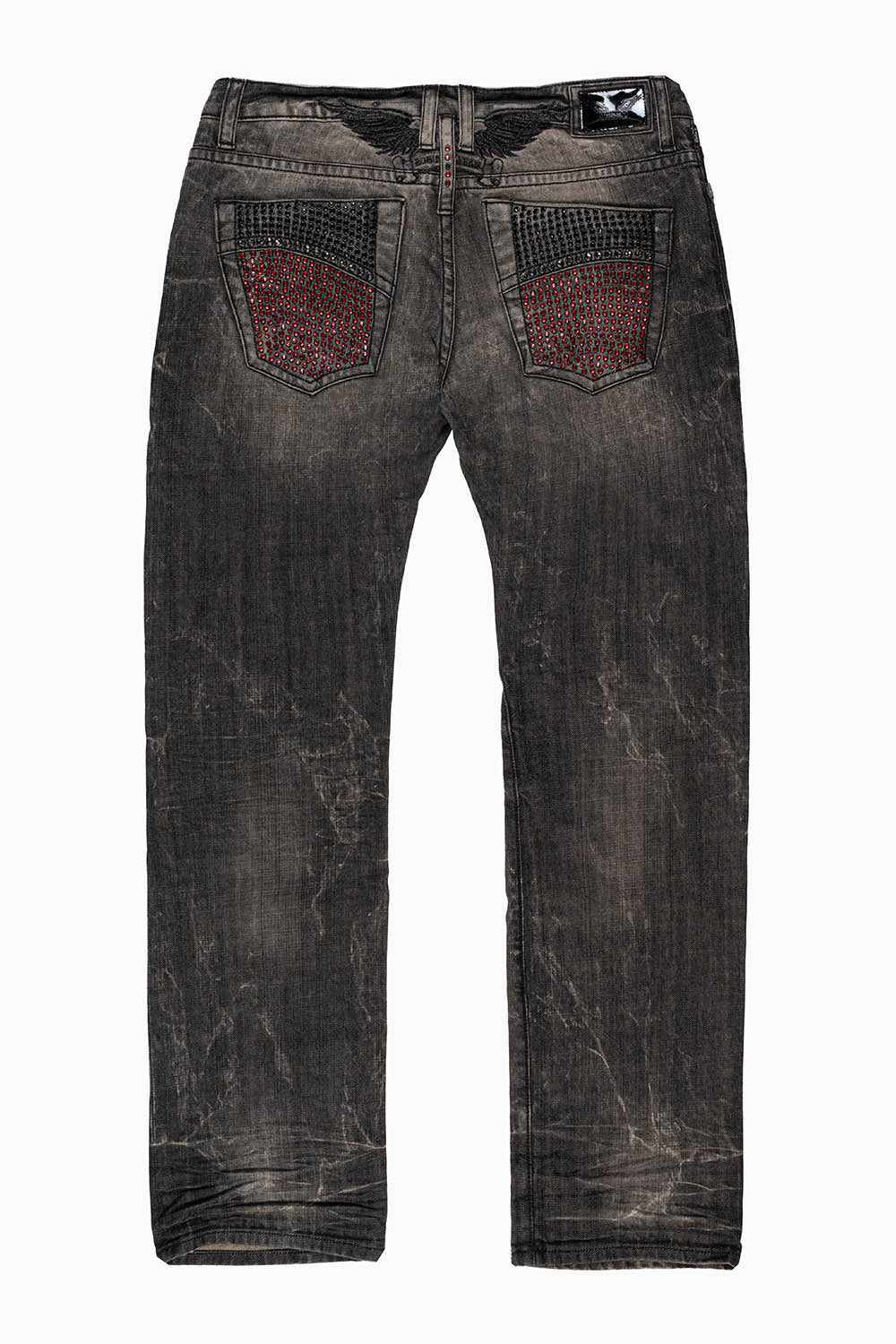 ROBIN'S STRAIGHT LEG JEANS  BROKEN WASH WITH FULL EMBELLISHED BACK POCKETS WITH  CRYSTALS